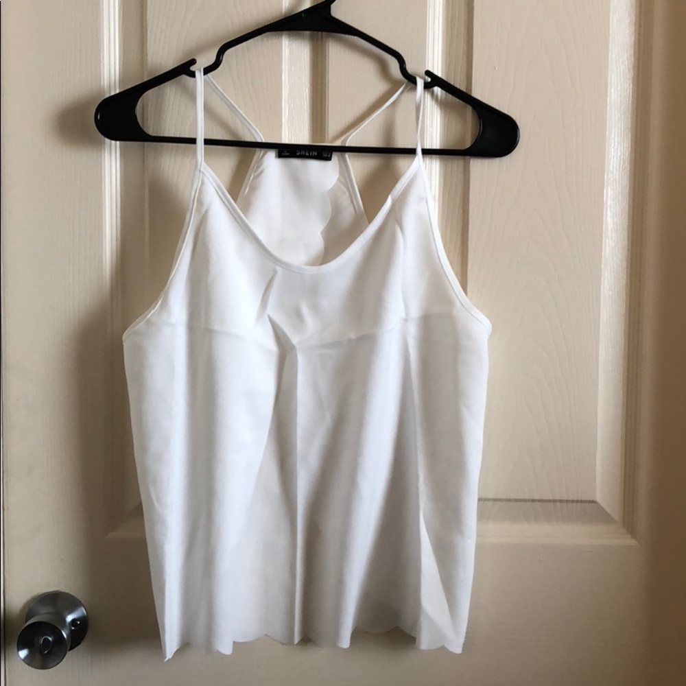 White sheer tank